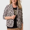 Blazer mit elegantem Animalprint