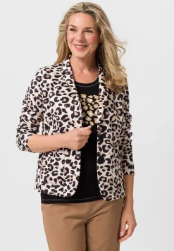 Blazer mit elegantem Animalprint
