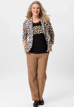Blazer mit elegantem Animalprint