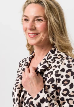 Blazer mit elegantem Animalprint