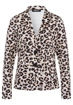 Blazer mit elegantem Animalprint