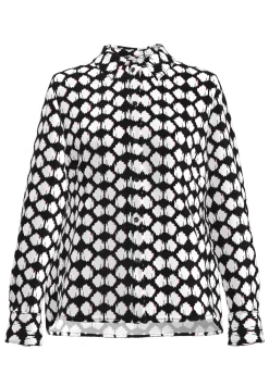Bluse im zweifarbigen Dessin