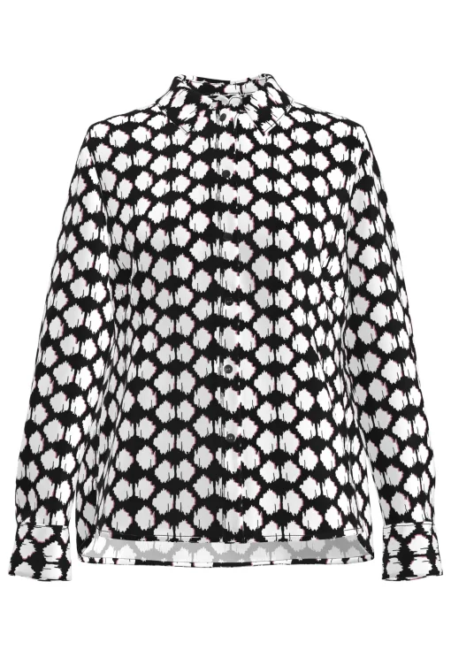 Bluse im zweifarbigen Dessin