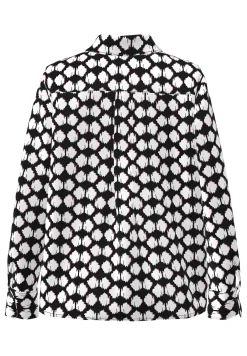 Bluse im zweifarbigen Dessin