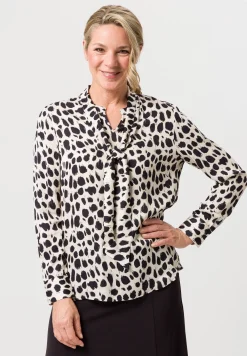 Bluse mit abnehmbarer Schleife