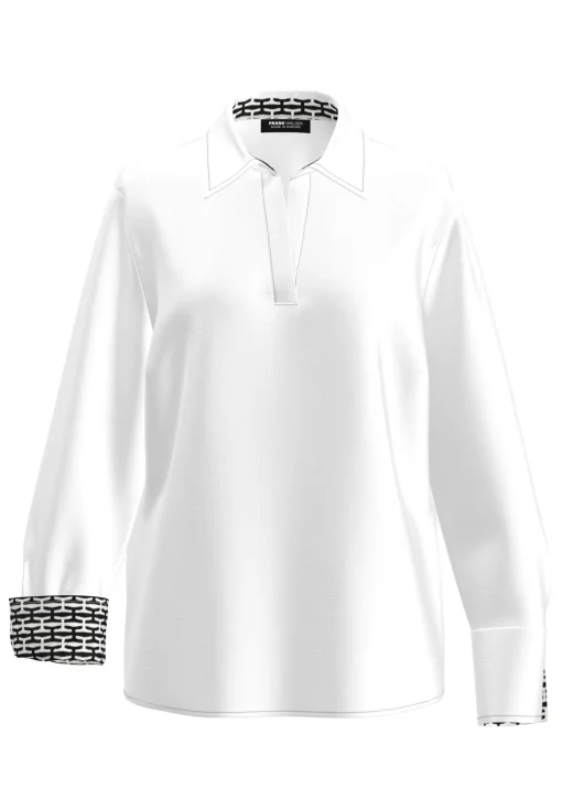 Bluse mit charmanter Ausschnittblende