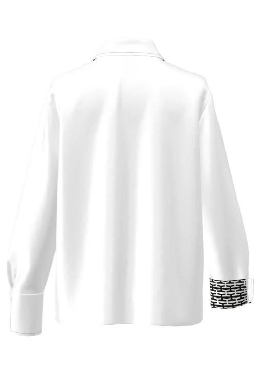 Bluse mit charmanter Ausschnittblende