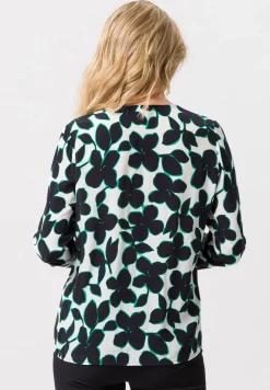 Bluse mit dekorativer Ausschnittblende