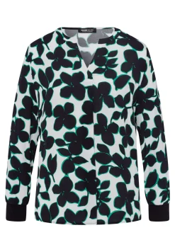 Bluse mit dekorativer Ausschnittblende