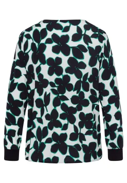 Bluse mit dekorativer Ausschnittblende