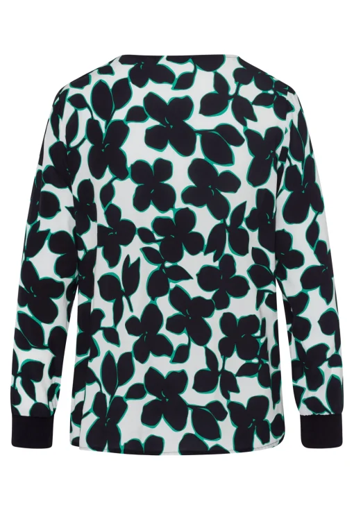 Bluse mit dekorativer Ausschnittblende