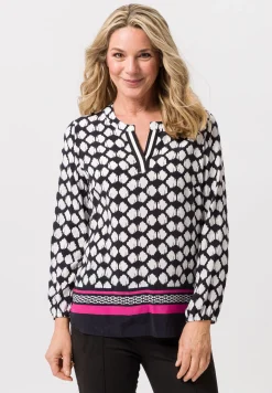 Bluse mit exklusivem Panneauxprint