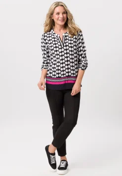 Bluse mit exklusivem Panneauxprint