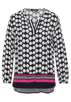 Bluse mit exklusivem Panneauxprint