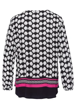 Bluse mit exklusivem Panneauxprint