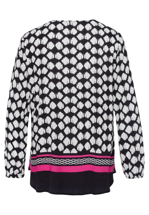 Bluse mit exklusivem Panneauxprint