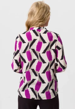 Bluse mit femininem Stehbund
