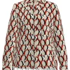 Bluse mit graphischen Kreisdessin