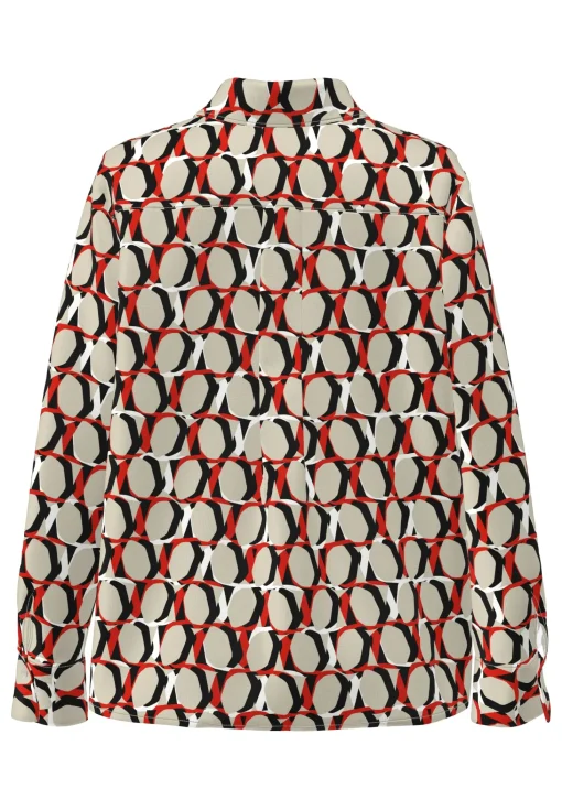 Bluse mit graphischen Kreisdessin