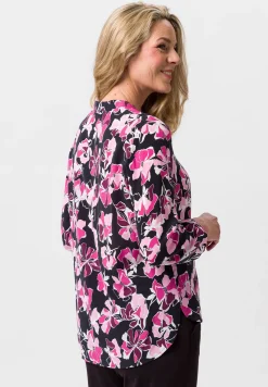 Bluse mit modernem Blütenprint