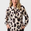 Bluse mit modischer Schluppe