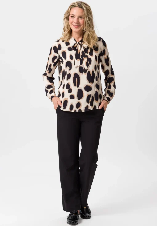 Bluse mit modischer Schluppe