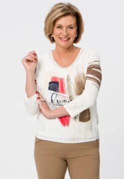 Blusenshirt in aufwendigem Dessin