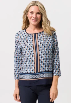 Blusenshirt mit ansprechendem Panneaux-Print