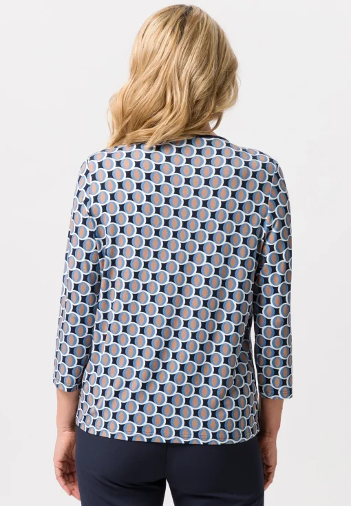 Blusenshirt mit ansprechendem Panneaux-Print