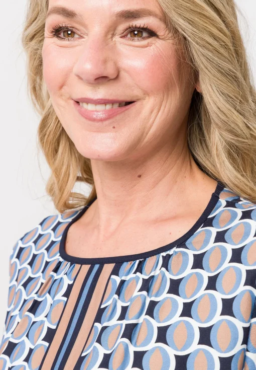Blusenshirt mit ansprechendem Panneaux-Print