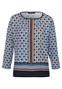 Blusenshirt mit ansprechendem Panneaux-Print
