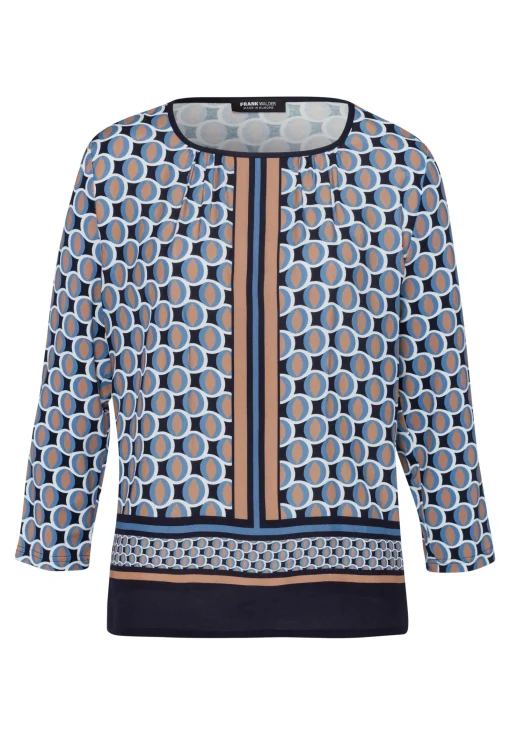 Blusenshirt mit ansprechendem Panneaux-Print