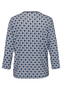 Blusenshirt mit ansprechendem Panneaux-Print
