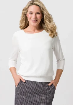 Blusenshirt mit elegant geschnittenem Rundhals