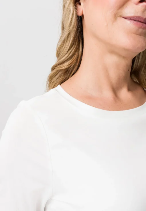 Blusenshirt mit elegant geschnittenem Rundhals