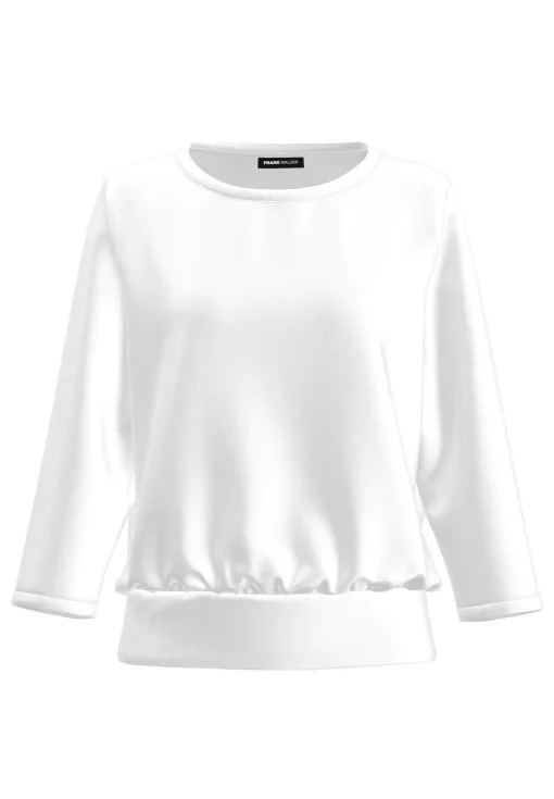 Blusenshirt mit elegant geschnittenem Rundhals