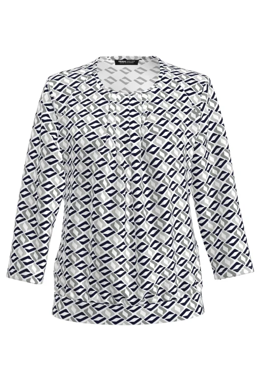 Blusenshirt mit feminin fallenden Falten