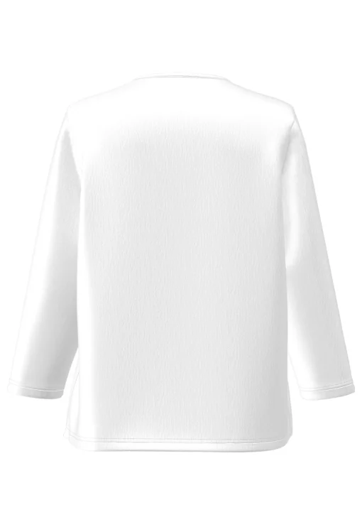 Blusenshirt mit kontrastfarbenen Ziernähten