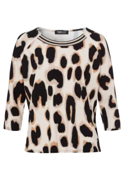 Blusenshirt mit modernem Alloverprint