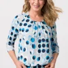 Blusenshirt mit modernem Kullerprint