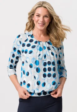 Blusenshirt mit modernem Kullerprint