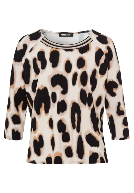 Blusenshirt mit modernem Alloverprint