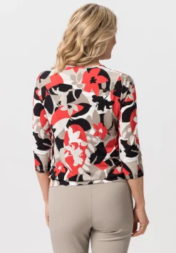 Blusenshirt mit modernem Blütendesign