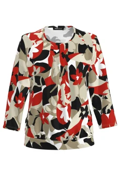 Blusenshirt mit modernem Blütendesign