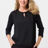 Blusenshirt mit modischem Bindeband