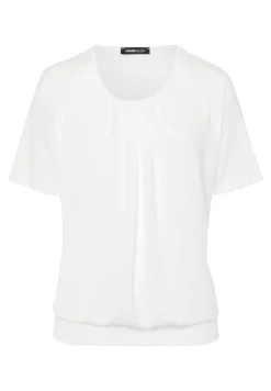 Blusenshirt mit modischer Faltenpartie vorne
