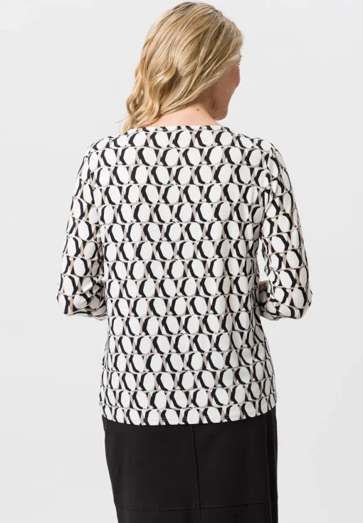 Blusenshirt mit Panneaux Print