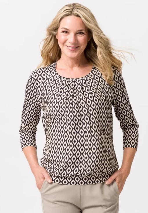 Blusenshirt mit Rundhalsausschnitt