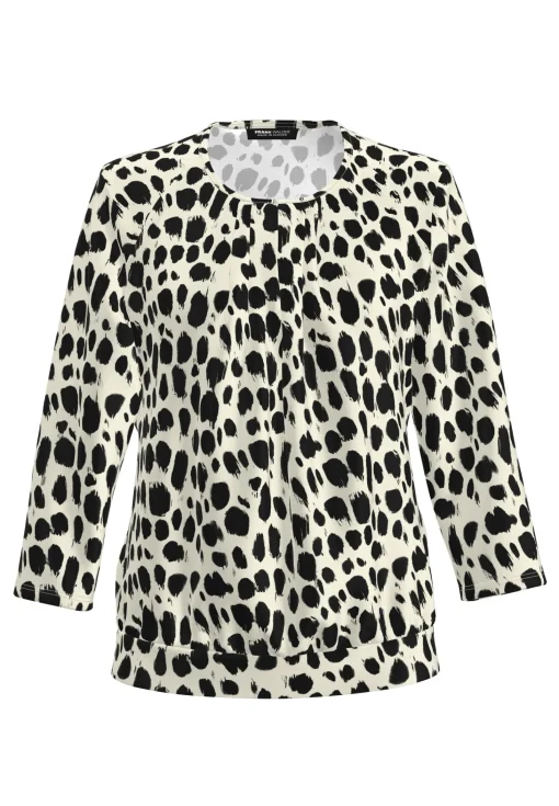 Blusenshirt mit zweifarbigem Animalprint