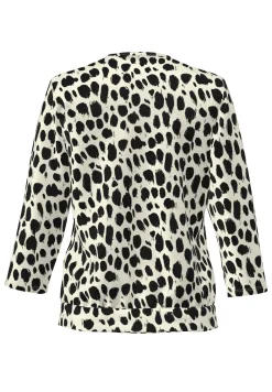 Blusenshirt mit zweifarbigem Animalprint